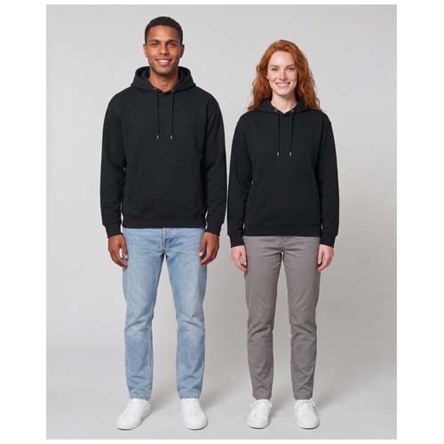 Boris 280 g/m2 bluza z kapturem unisex z bawełny organicznej z certyfikatem OCS w stylu oversize Czarny 3956390A (6)