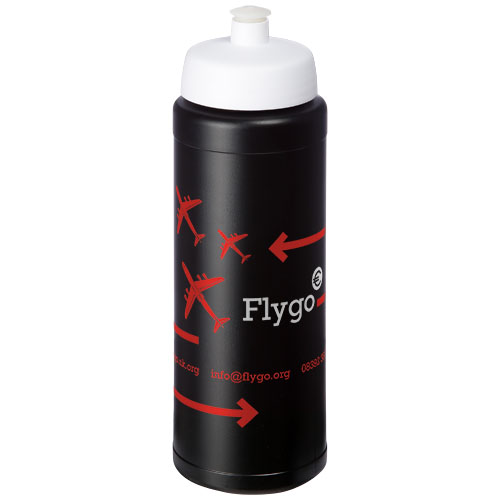 Bidon Baseline® Plus o pojemności 750 ml z wieczkiem sportowym Czarny-Biały 21069012 (1)
