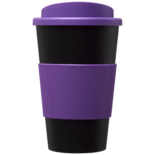 Kubek termiczny z serii Americano® o pojemności 350 ml z uchwytem Czarny-Fioletowy 21000206 (2)