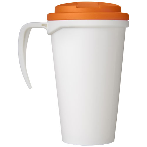 Kubek Brite-Americano® 350 ml z wieczkiem zapobiegającym rozchlapaniu Biały-Pomarańczowy 21042010 (3)