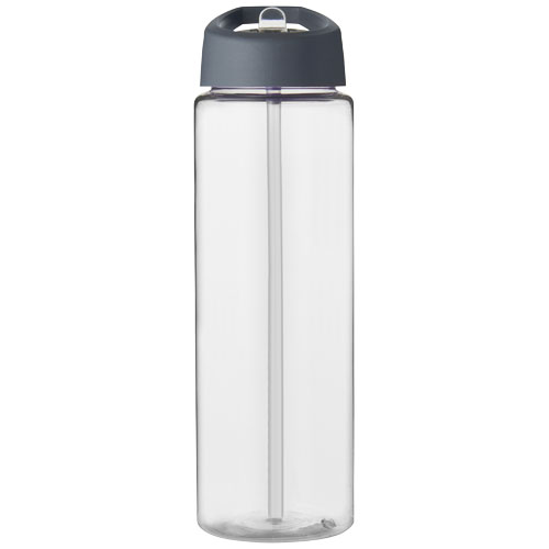 Bidon H2O Vibe o pojemności 850 ml z wieczkiem z dzióbkiem Przezroczysty-Burzowy szary 21009617 (2)