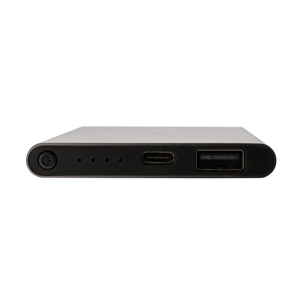 Power bank 4000 mAh z aluminium z recyklingu Szary P322.420 (5)