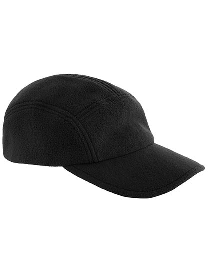 Czapka 5-panelowa z polaru z recyklingu Black CB254R-1398381 