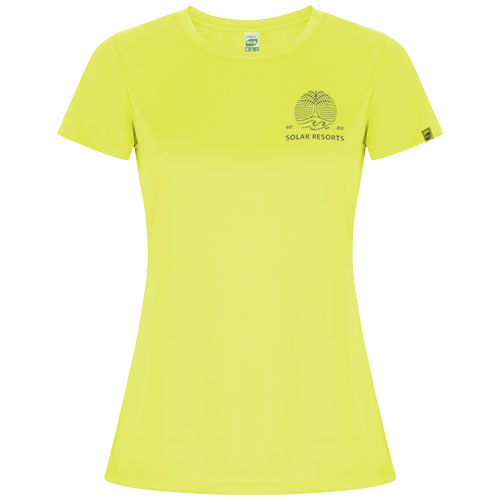 Imola sportowa koszulka damska z krótkim rękawem Fluor Yellow R04281C1 (1)
