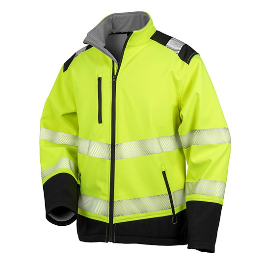 Softshell Męska Odblaskowa Wodoodporna - Fluorescent Orange & Black Fluorescent Yellow RT476-578600 