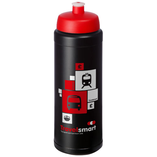 Bidon Baseline® Plus o pojemności 750 ml ze sportowym wieczkiem i uchwytem Czarny-Czerwony 21068914 (1)