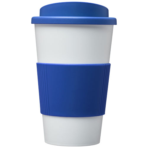 Kubek termiczny z serii Americano® o pojemności 350 ml z uchwytem Biały-Środkowy niebieski 21000233 (2)