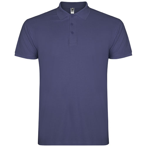 Star koszulka męska polo z krótkim rękawem Blue Denim R66381K5 