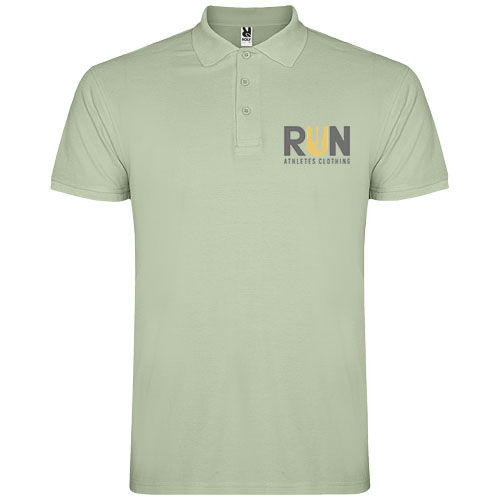 Star koszulka męska polo z krótkim rękawem Mist Green R66385Q5 (1)