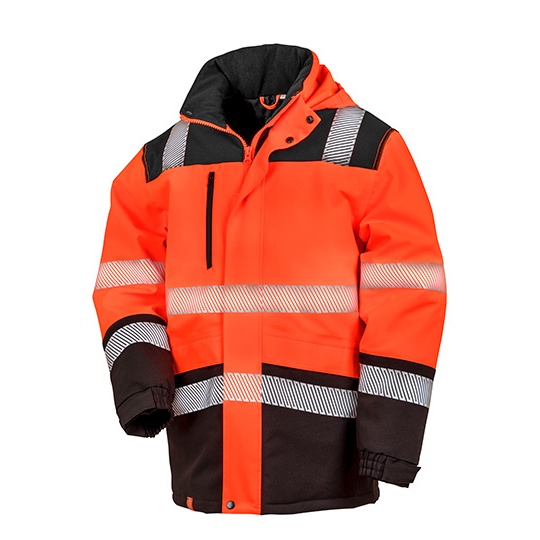 Kurtka Softshell Wodoodporna Odblaskowa - Fluorescent Orange & Black Fluorescent Orange RT475-578579 