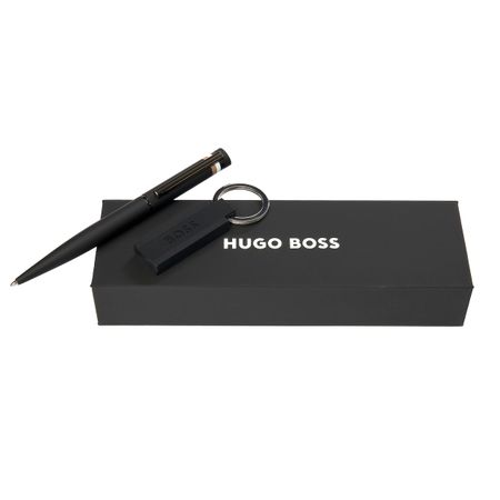 Gadżet reklamowy - Zestaw upominkowy Hugo Boss długopis i brelok - HAK421X + HSG3524X