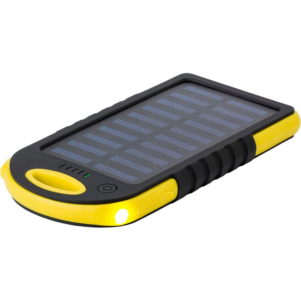Power bank 4000 mAh z ładowarką słoneczną żółty VA275-08 (2)