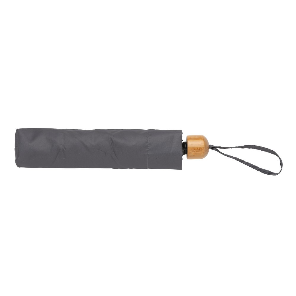 Mały bambusowy parasol 20.5" AWARE™ RPET Szary P850.572 (2)