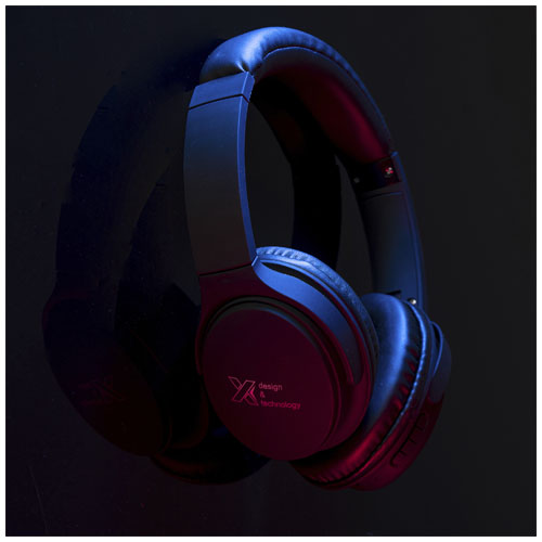 Słuchawki z podświetlanym logo bluetooth 5.0 - SCX.design E2 Czarny-Biały 1PX00600 (6)