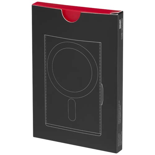 Magnetyczne etui na karty z ochroną RFID, wykonane z materiałów z certyfikatem RCS Czarny 12452890 (2)
