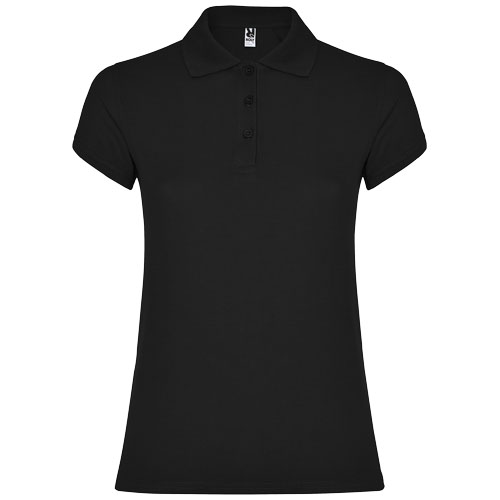 Star koszulka damska polo z krótkim rękawem Czarny R66343O5 