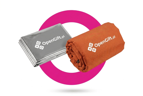 Koce ratunkowe i termiczne z logo