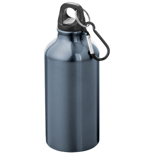 Gadżet reklamowy - Aluminiowa butelka na wodę Oregon z karabińczykiem o pojemności 400 ml