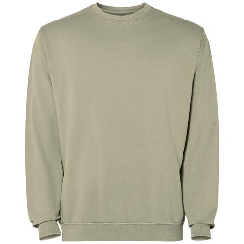 Jaya sweter unisex z okrągłym dekoltem Khaki R2203E30 