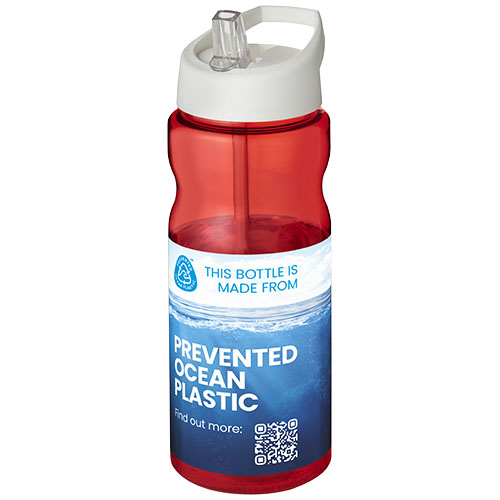 Bidon H2O Eco o pojemności 650 ml z wieczkiem z dzióbkiem Czerwony-Biały 21009908 (1)