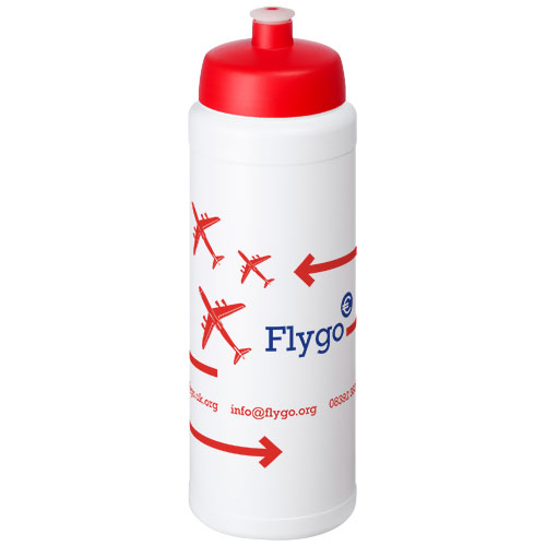 Bidon Baseline® Plus o pojemności 750 ml z wieczkiem sportowym Biały-Czerwony 21069003 (1)