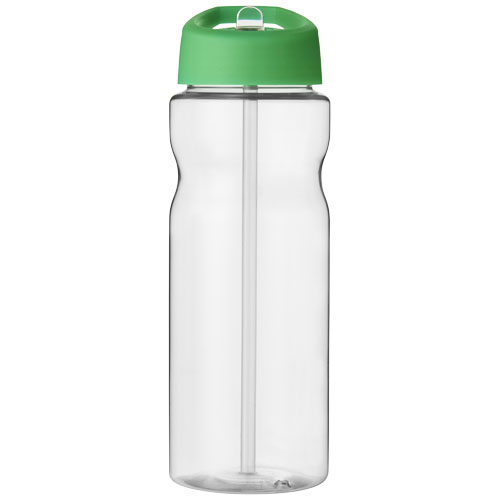 Bidon H2O Base® o pojemności 650 ml z wieczkiem z słomką Przezroczysty-Zielony 21004917 (2)
