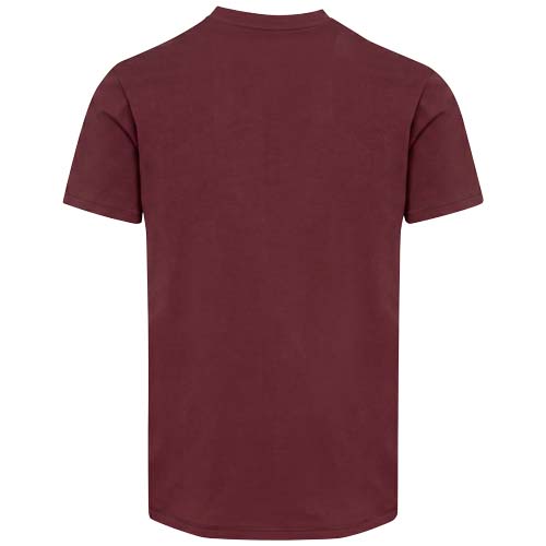 Balfour organiczna koszulka unisex z krótkim rękawem i dekoltem w serek, wykonana z materiału o gramaturze 200 g/m², z certyf Głęboki bordowy 3966522A (3)