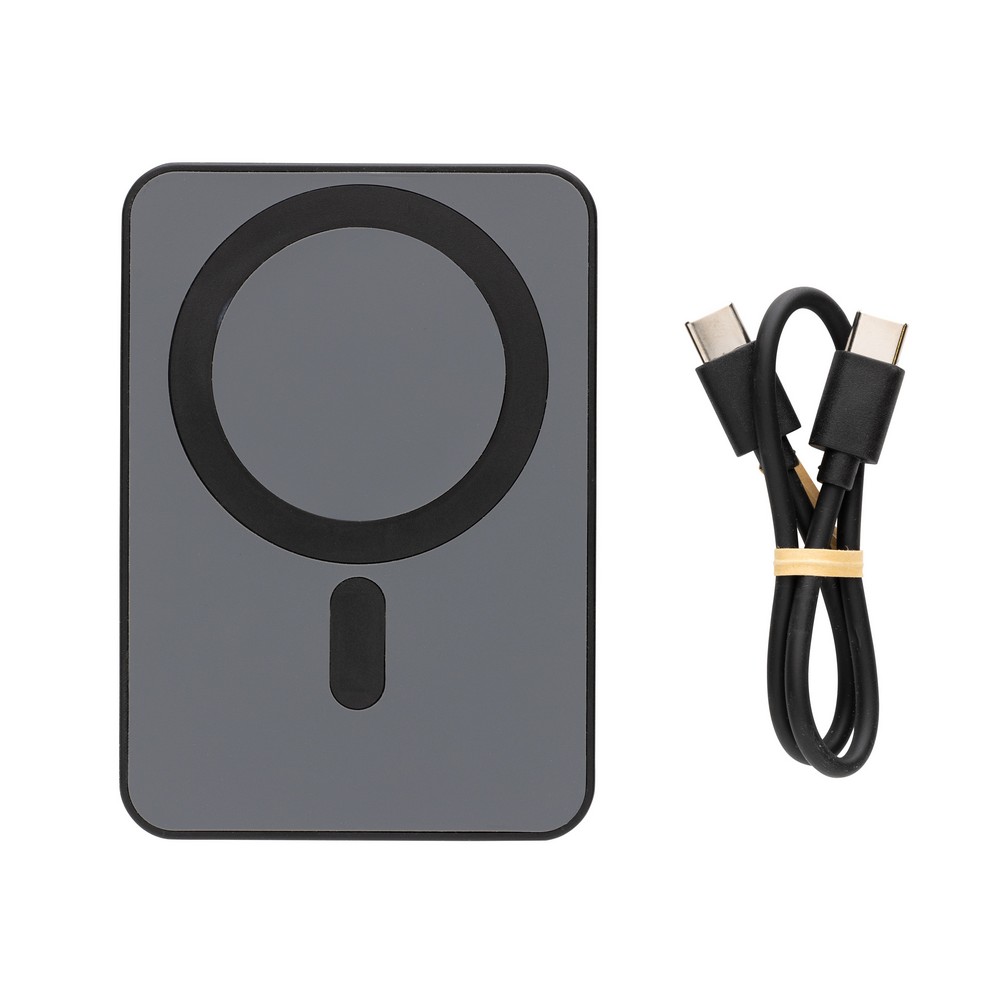 Magnetyczny bezprzewodowy power bank 5000 mAh Magnetix Czarny P322.401 (2)