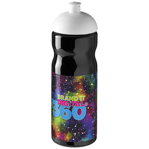 Bidon H2O Base® o pojemności 650 ml z wypukłym wieczkiem Czarny-Biały 21004712 (1)