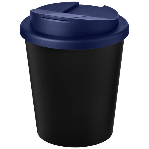 Kubek Americano® Espresso Eco z recyklingu o pojemności 250 ml z pokrywą odporną na zalanie  Czarny-Niebieski 21045507 