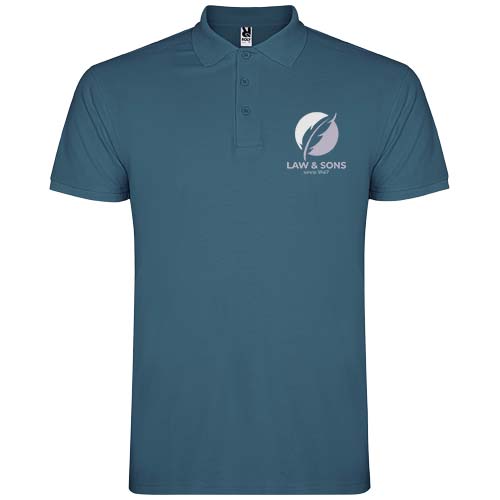 Star koszulka męska polo z krótkim rękawem Storm blue R66388V5 (1)