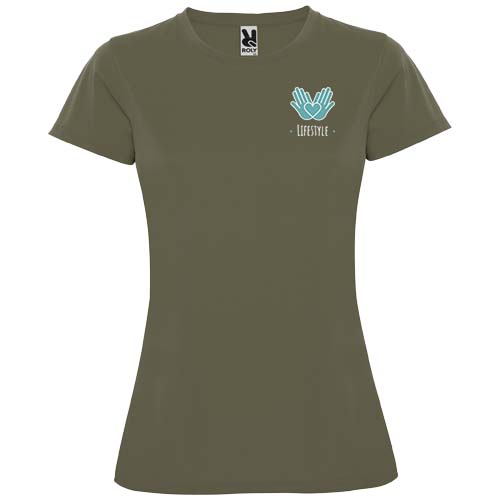 Montecarlo sportowa koszulka damska z krótkim rękawem Militar Green R04235M5 (1)
