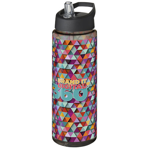 Bidon H2O Vibe o pojemności 850 ml z wieczkiem z dzióbkiem Węgiel drzewny-Czarny 21009602 (1)