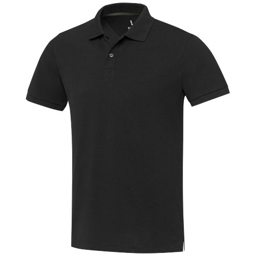 Emerald koszulka polo unisex z recyklingu z krótkim rękawem Czarny 37539909 
