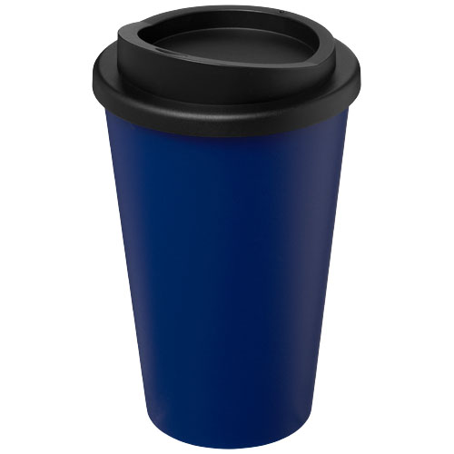 Kubek termiczny americano® o pojemności 350 ml z materiałów pochodzących z recyklingu Niebieski-Czarny 21069152 