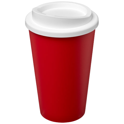 Kubek Americano Eco z recyklingu o pojemności 350 ml Czerwony-Biały 21042227 