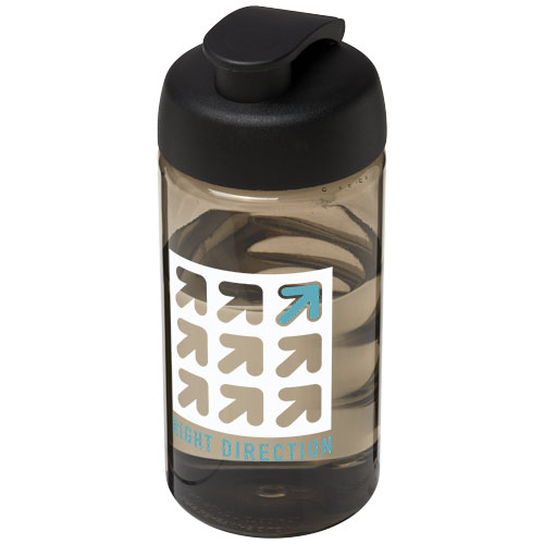 Bidon H2O Bop® o pojemności 500 ml z wieczkiem zaciskowym Węgiel drzewny-Czarny 21005015 (1)
