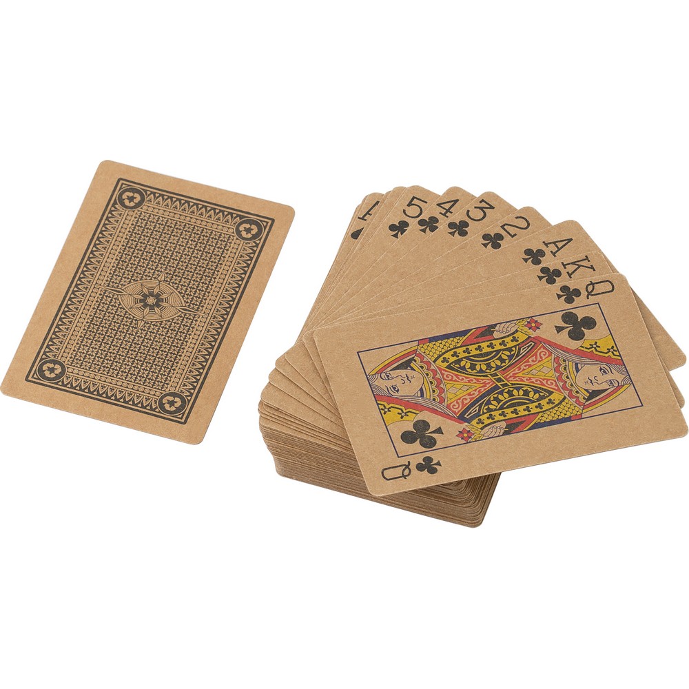 Karty do gry z papieru z recyklingu Brązowy V8306-16 