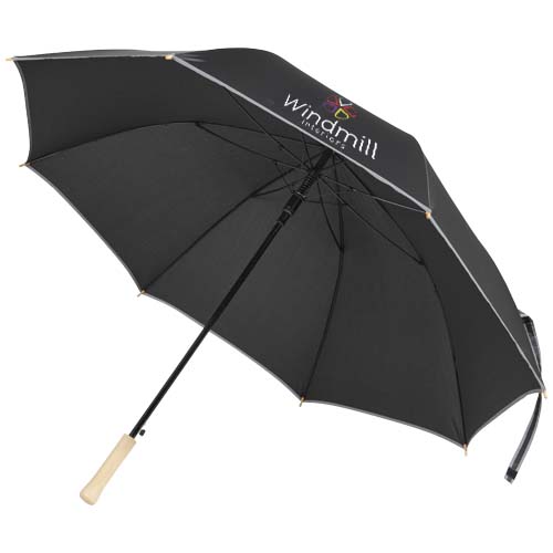 Parasol Norman 30 cali, wykonany z tworzywa sztucznego, odporny na wiatr  Czarny 13016390 (1)