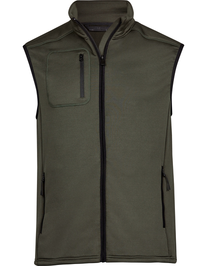 Bezrękawnik Męski Dopasowany Polarowy Stretch Black TJ9104-596112 (1)