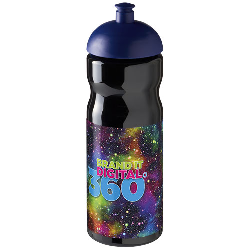 Bidon H2O Base® o pojemności 650 ml z wypukłym wieczkiem Czarny-Niebieski 21004713 (1)