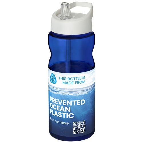 Bidon H2O Eco o pojemności 650 ml z wieczkiem z dzióbkiem Niebieski-Biały 21009903 (1)