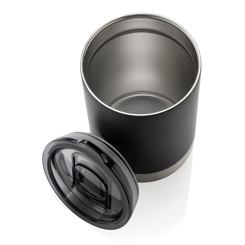 Kubek termiczny 360 ml, stal nierdzewna z recyklingu Czarny P433.061 (2)
