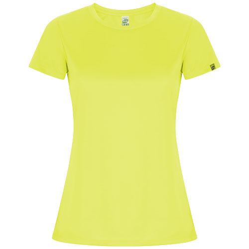 Imola sportowa koszulka damska z krótkim rękawem Fluor Yellow R04281C1 