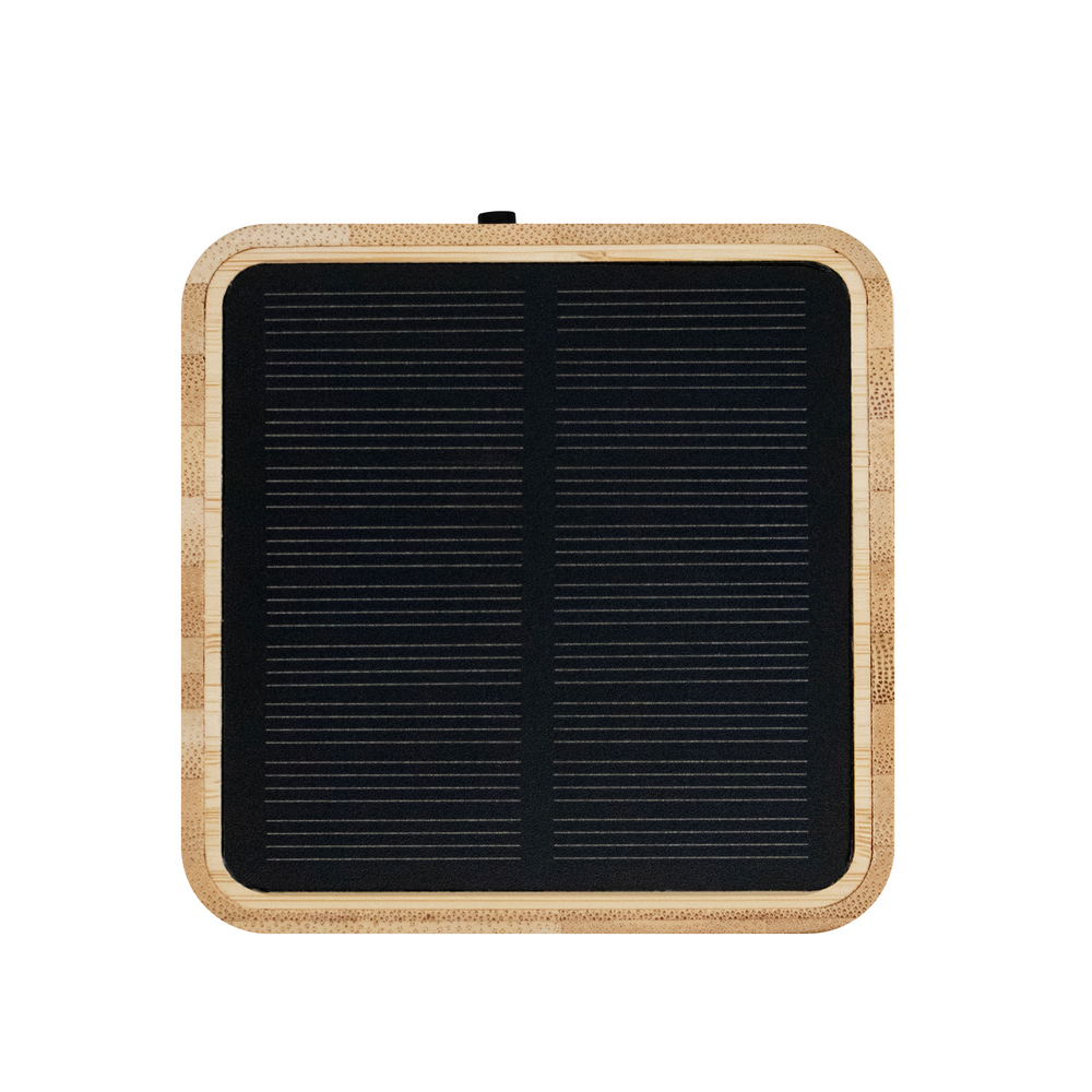 Bambusowy głośnik bezprzewodowy 3W B'RIGHT, panel słoneczny | Androwe Drewno V2240-17 (5)