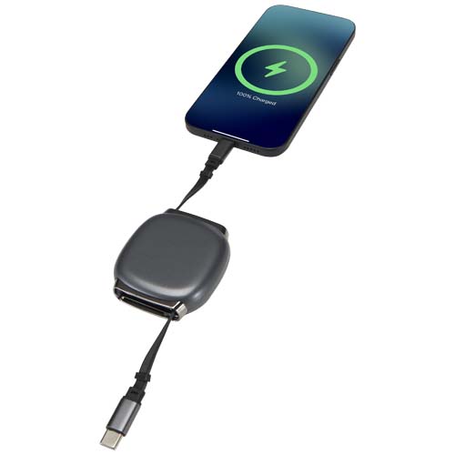 Alphard – zwijany kabel do CarPlay, 100 W, z recyklingowanego plastiku, obsługa szybkiego ładowania PD Metaliczny grafitowy 12449682 (6)