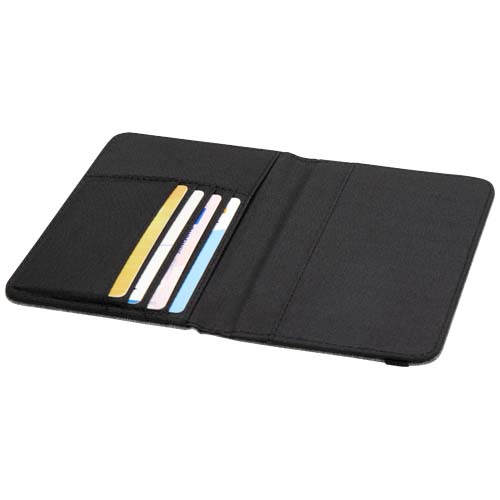 Ross etui na paszport RPET RFID wykonane z materiałów z recyklingu z certyfikatem GRS Melanż szary 13005880 (4)
