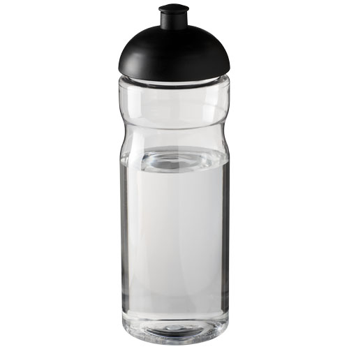 Bidon H2O Base® o pojemności 650 ml z wypukłym wieczkiem Przezroczysty-Czarny 21004700 