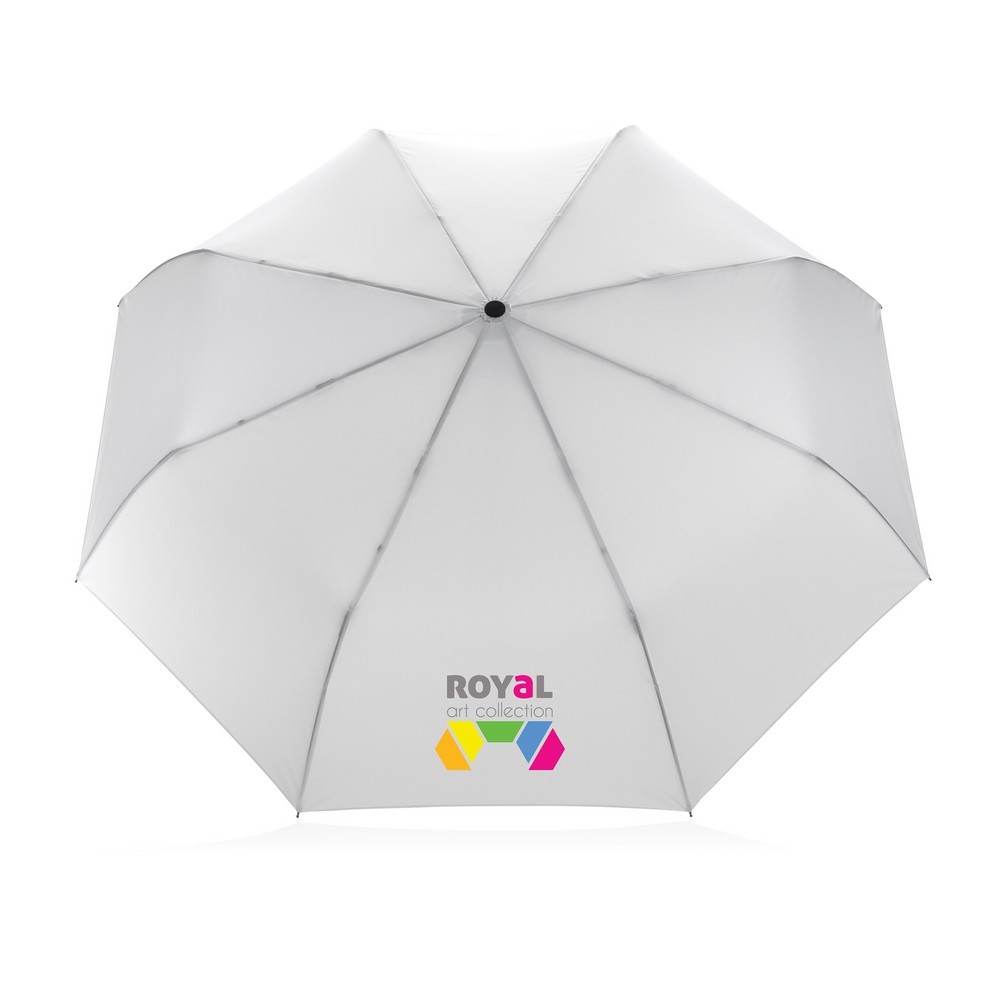 Bambusowy parasol automatyczny 21" AWARE™ RPET Biały P850.613 (7)