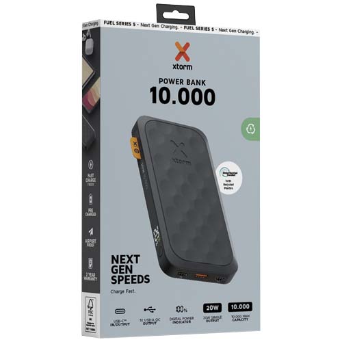 Seria Xtorm FS510 Fuel powerbank o pojemności 10 000 mAh i mocy 20 W Nocny czarny 12439890 (1)